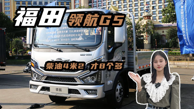 4米2中体高端轻卡， 8个左右就能提， 福田时代领航G5单排栏板