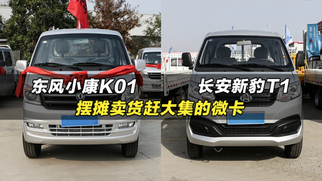 适合摆摊卖货赶大集的微卡小货车：长安新豹T1、东风小康K01