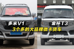 3个多就能拿下的大品牌微卡货车：江淮多米V1、鑫源金杯T3