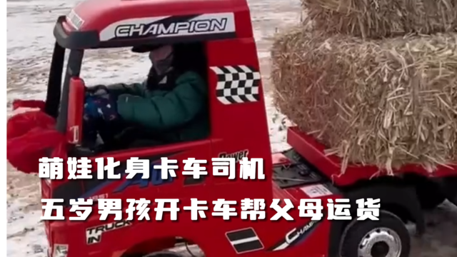卷中之王出现了，五岁就能开小货车