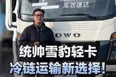 统帅雪豹轻卡，潍柴3.0排量发动机配超厚冷藏箱。冷链运输新选择！
