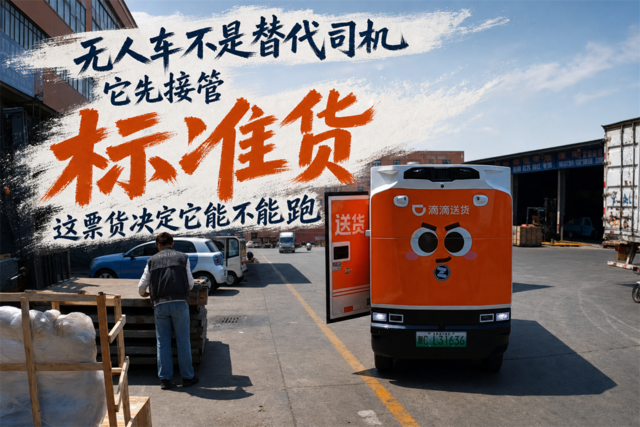 无人车不是替代司机,它先接管标准货,这票货,决定它能不能跑! 无人车不是替代司机,它先接管标准货,这票货,决定它能不能跑!