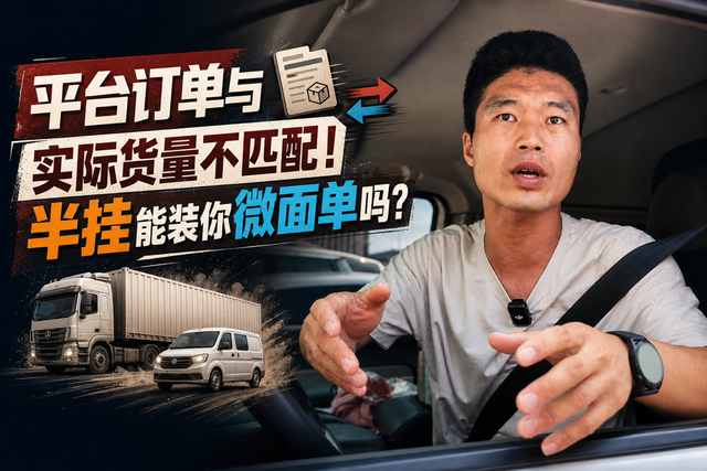 平台订单与实际货量不匹配！半挂能装你微面单吗？