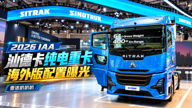 2026IAA|汕德卡纯电重卡海外版配置曝光