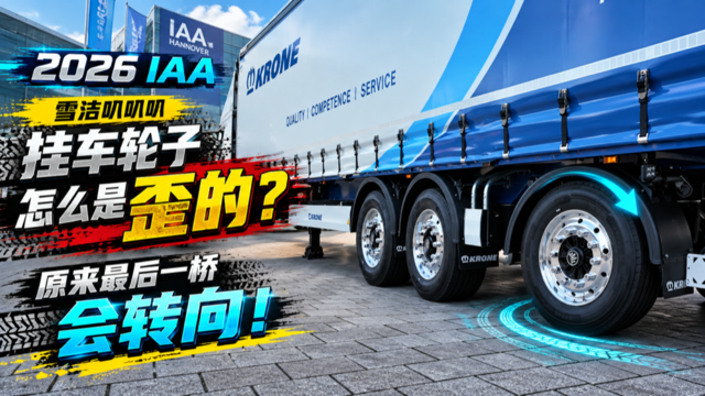 2026IAA 挂车轮子怎么是歪的？原来最后一桥会转向！