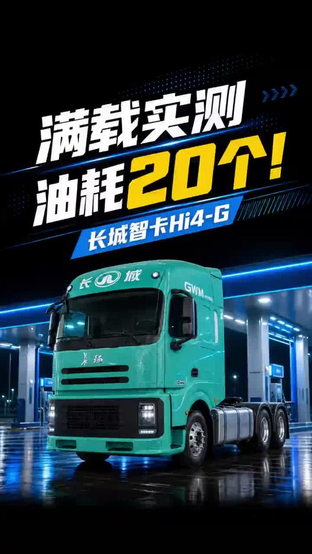 满载爬坡油耗实测才20个！长城智卡Hi4-G牵引车真实油耗测评