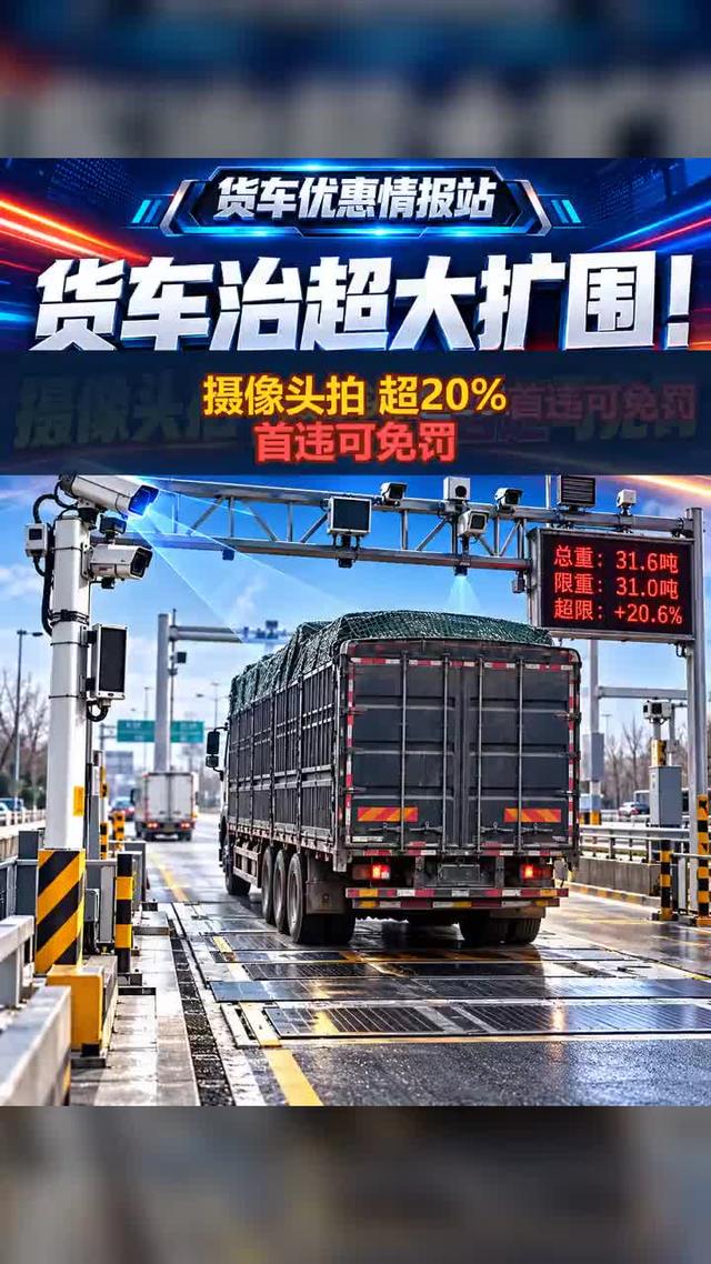货车治超大扩围!摄像头拍 超20%首违可免罚